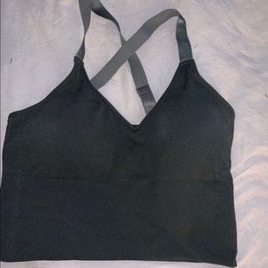 Seamless padded sports bra